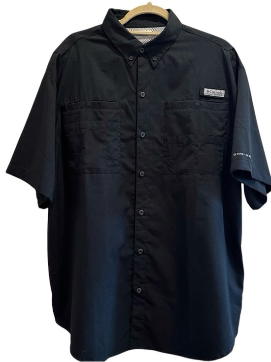 Columbia pfg vented fishing short sleeve Other - Columbia Men’s Black Short-Sleeve Button-Down Shirt - Omni-Shade